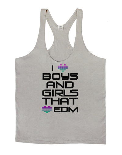 I Heart Boys and Girls That Heart EDM Mens String Tank Top-Men's String Tank Tops-LOBBO-Light-Gray-Small-Davson Sales