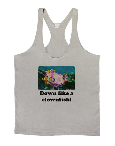 Down Like A Clownfish Mens String Tank Top-Men's String Tank Tops-LOBBO-Light-Gray-Small-Davson Sales