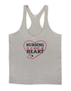 Nursing Is A Work Of Heart Mens String Tank Top-Men's String Tank Tops-LOBBO-Light-Gray-Small-Davson Sales