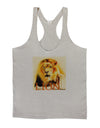 Lion Watercolor 4 Text Mens String Tank Top-Men's String Tank Tops-LOBBO-Light-Gray-Small-Davson Sales