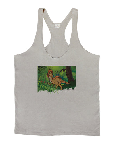 Parasaurolophus Walkeri - Without Name Mens String Tank Top-Men's String Tank Tops-LOBBO-Light-Gray-Small-Davson Sales