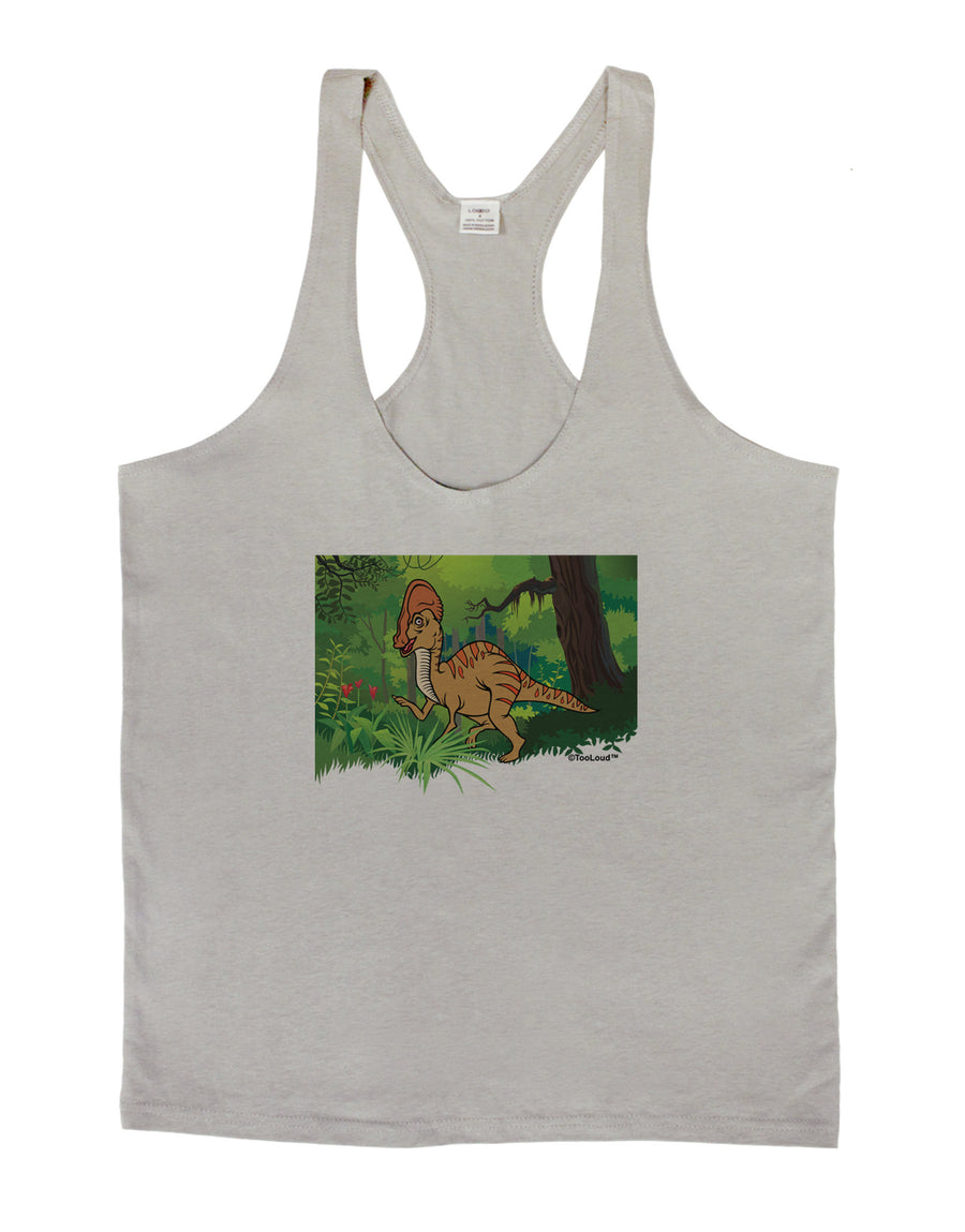 Parasaurolophus Walkeri - Without Name Mens String Tank Top-Men's String Tank Tops-LOBBO-White-Small-Davson Sales