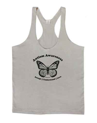 Autism Awareness - Puzzle Piece Butterfly 2 Mens String Tank Top