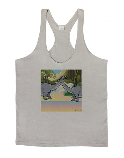 Diplodocus Longus - Without Name Mens String Tank Top-Men's String Tank Tops-LOBBO-Light-Gray-Small-Davson Sales