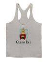 Queen Bee Text Mens String Tank Top-Men's String Tank Tops-LOBBO-Light-Gray-Small-Davson Sales