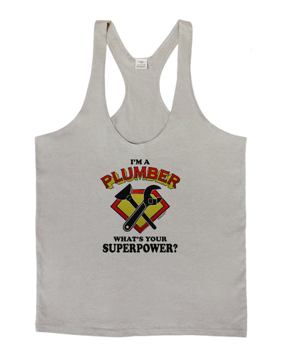 Plumber - Superpower Mens String Tank Top-Men's String Tank Tops-LOBBO-Light-Gray-Small-Davson Sales