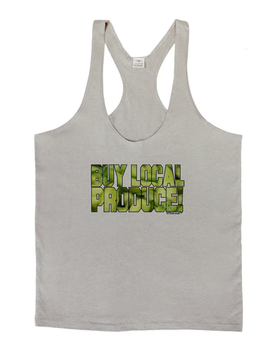 Buy Local - Jalapenos Text Mens String Tank Top-Men's String Tank Tops-LOBBO-Light-Gray-Small-Davson Sales