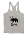 Beer Animal Mens String Tank Top-Men's String Tank Tops-LOBBO-Light-Gray-Small-Davson Sales