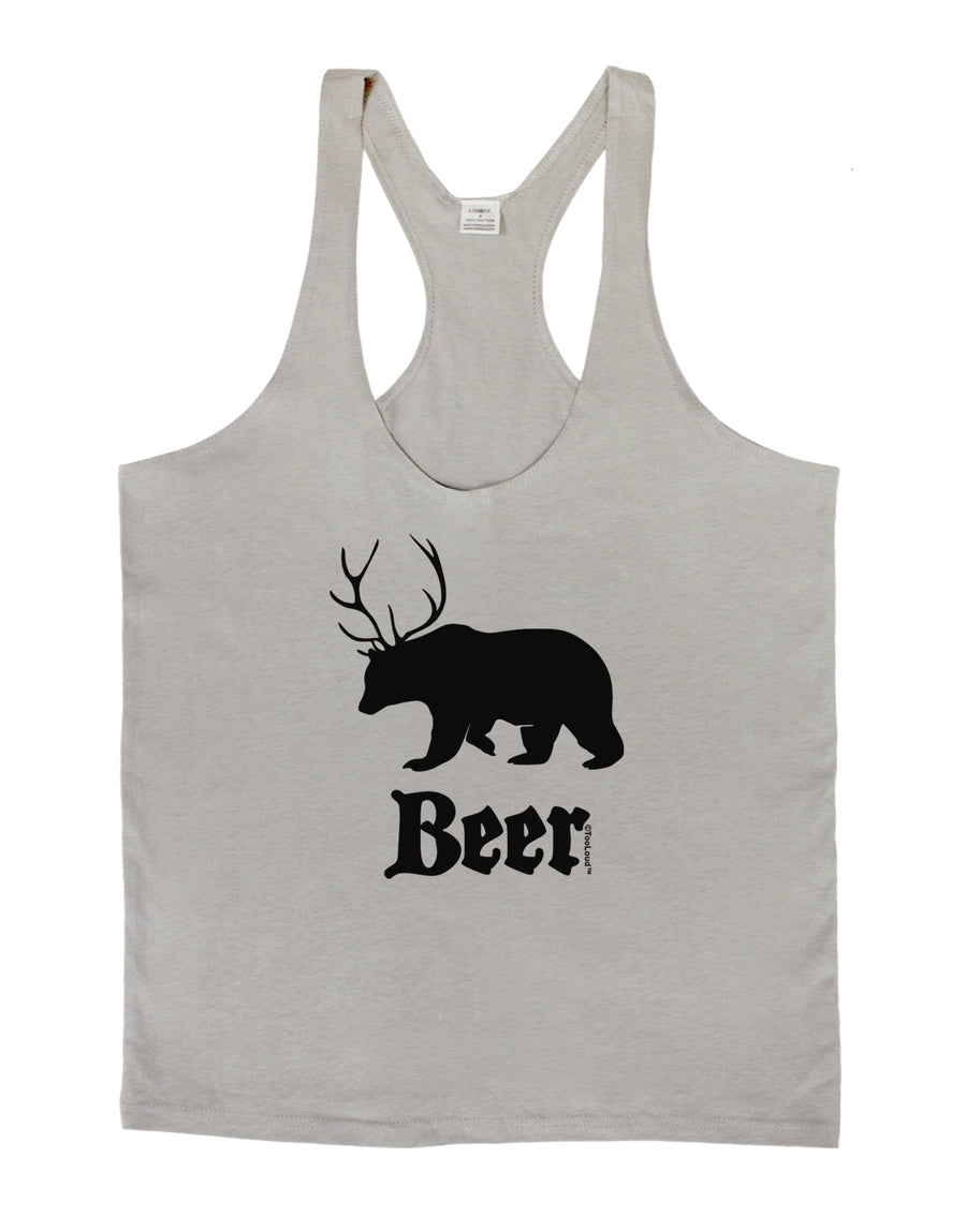 Beer Animal Mens String Tank Top-Men's String Tank Tops-LOBBO-White-Small-Davson Sales