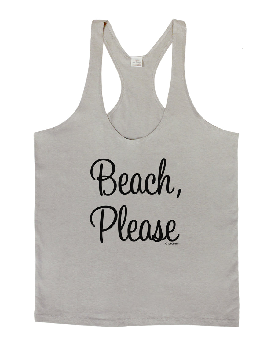 Beach Please Mens String Tank Top-Men's String Tank Tops-LOBBO-White-Small-Davson Sales