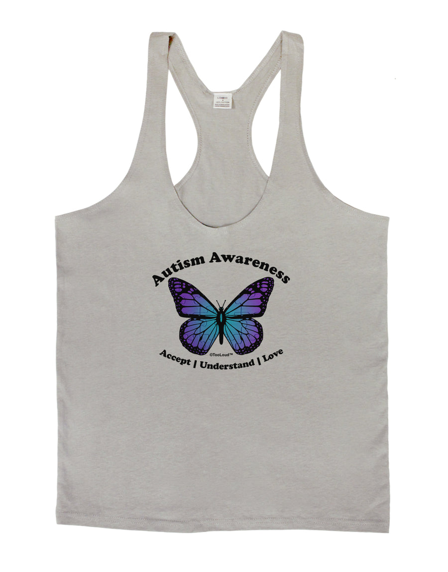 Autism Awareness - Puzzle Piece Butterfly Mens String Tank Top-Men's String Tank Tops-LOBBO-White-Small-Davson Sales