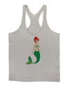 Mermaid Design - Green Mens String Tank Top-Men's String Tank Tops-LOBBO-Light-Gray-Small-Davson Sales