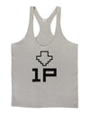 Player One Couples Design Mens String Tank Top-Men's String Tank Tops-LOBBO-Light-Gray-Small-Davson Sales