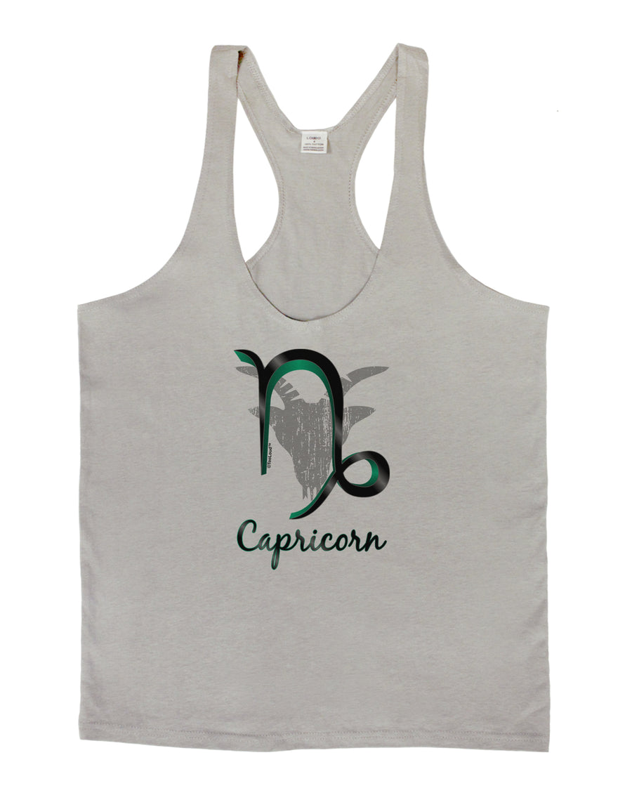 Capricorn Symbol Mens String Tank Top-Men's String Tank Tops-LOBBO-White-Small-Davson Sales