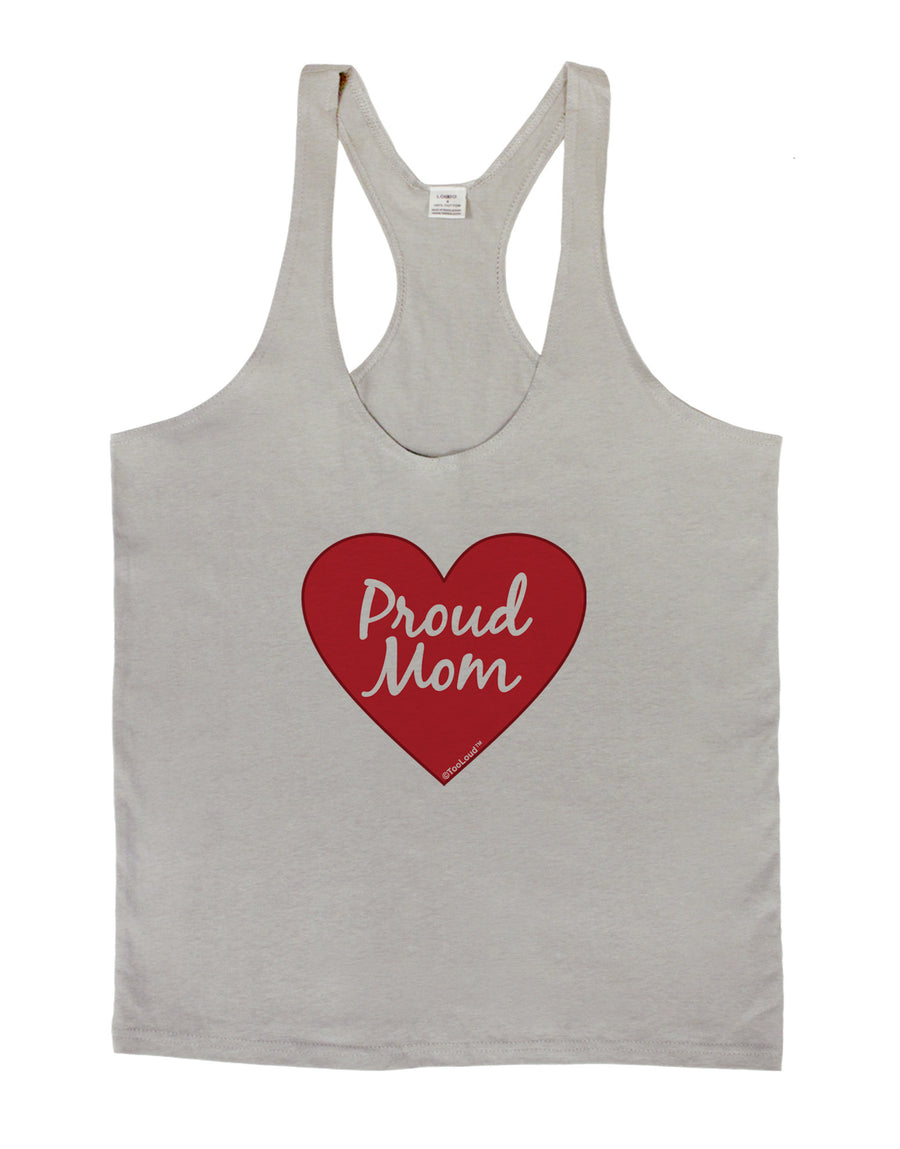 Proud Mom Heart Mens String Tank Top-Men's String Tank Tops-LOBBO-White-Small-Davson Sales