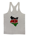 Kenya Flag Silhouette Mens String Tank Top-Men's String Tank Tops-LOBBO-Light-Gray-Small-Davson Sales