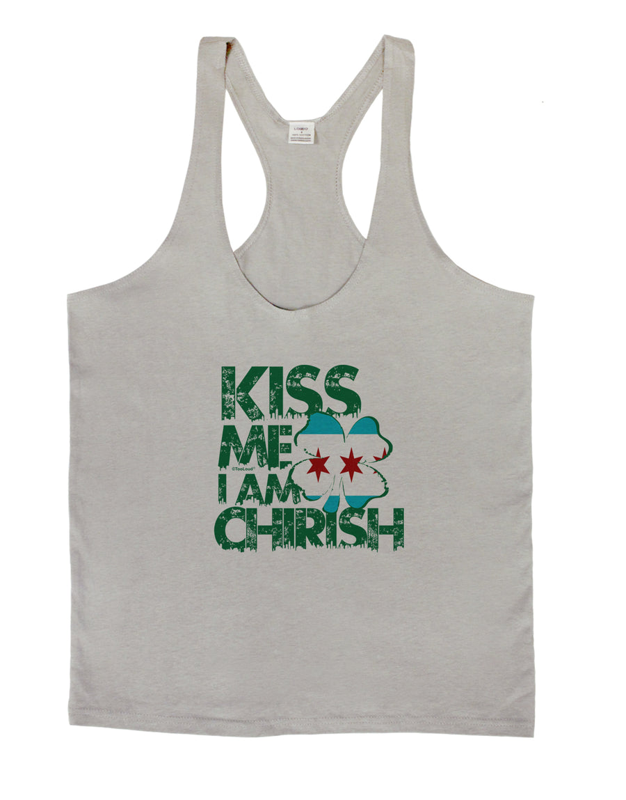 Kiss Me I'm Chirish Mens String Tank Top by TooLoud-Clothing-LOBBO-White-Small-Davson Sales