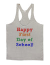 Happy First Day of School Mens String Tank Top-Men's String Tank Tops-LOBBO-Light-Gray-Small-Davson Sales