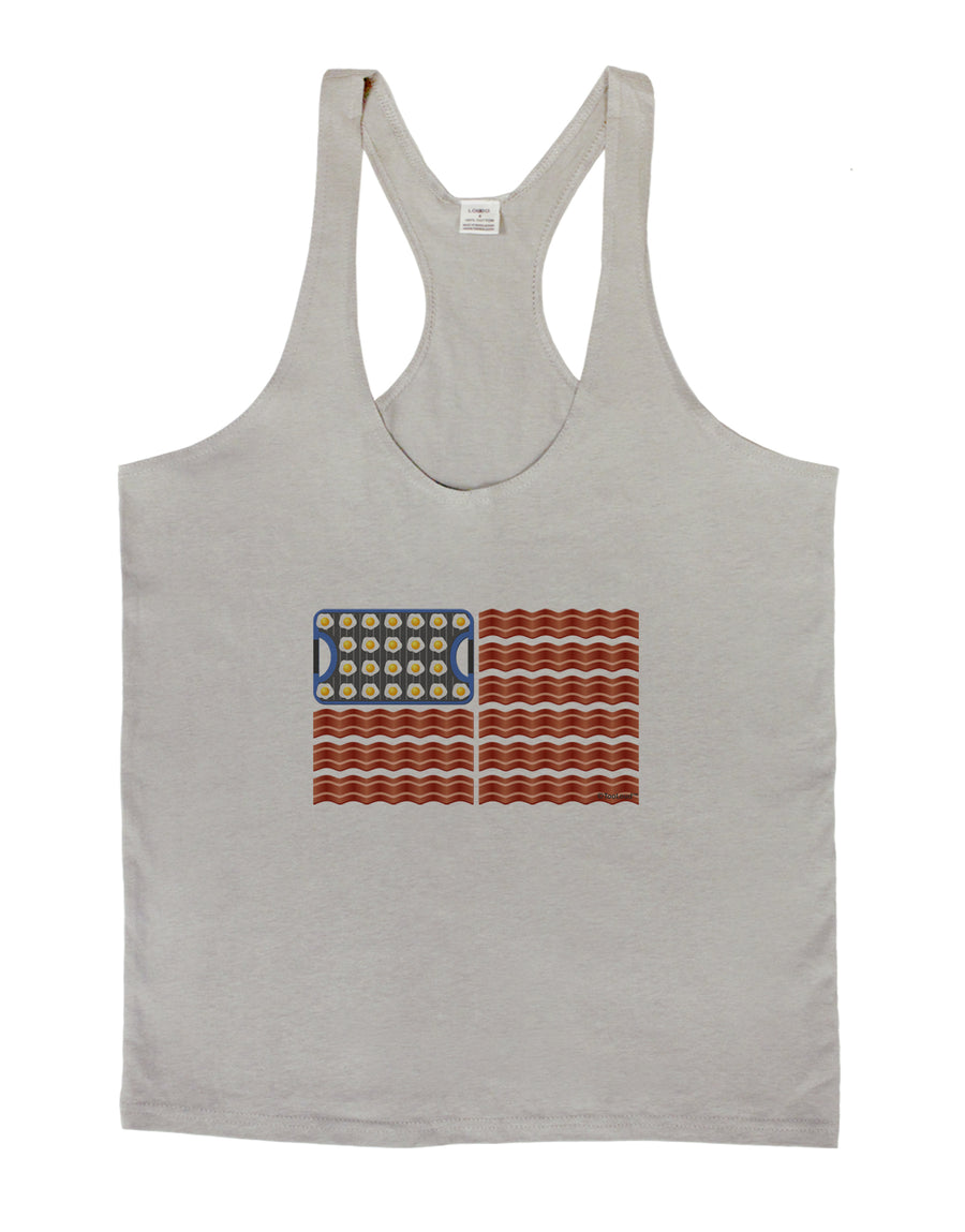 American Breakfast Flag - Bacon and Eggs Mens String Tank Top-Men's String Tank Tops-LOBBO-White-Small-Davson Sales