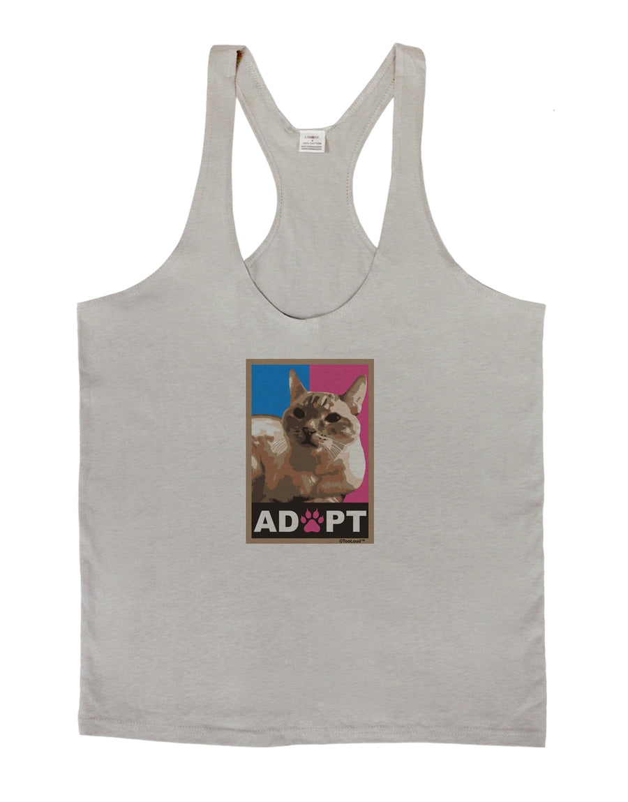 Adopt Cute Kitty Cat Adoption Mens String Tank Top-Men's String Tank Tops-LOBBO-White-Small-Davson Sales