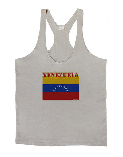 TooLoud Venezuela Flag Mens String Tank Top-Men's String Tank Tops-LOBBO-Light-Gray-Small-Davson Sales