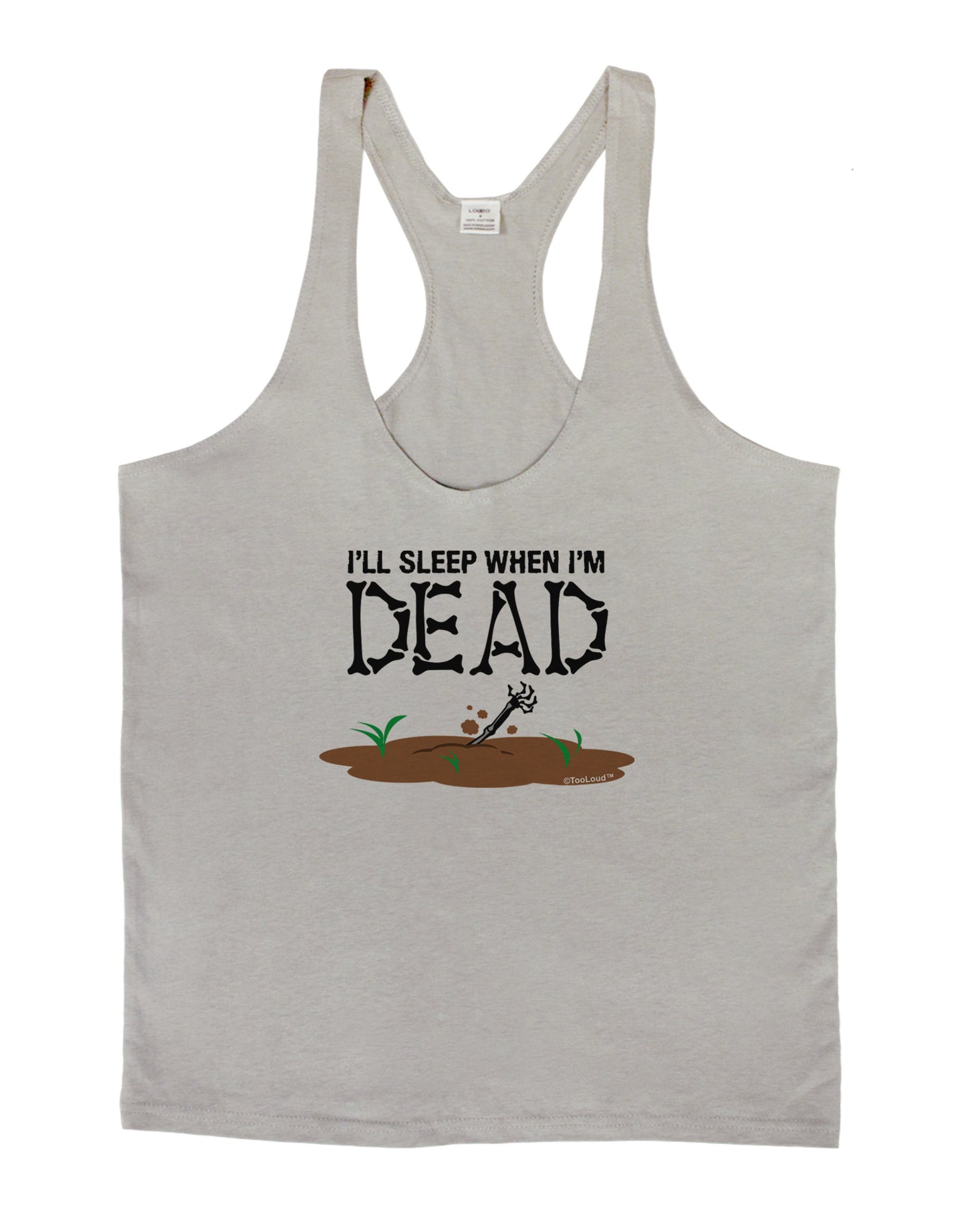 Sleep When Dead Mens String Tank Top-Men's String Tank Tops-LOBBO-Light-Gray-Small-Davson Sales