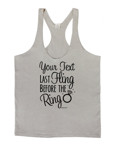 Personalized Bachelorette Party - Last Fling Before the Ring Mens String Tank Top-Men's String Tank Tops-LOBBO-Light-Gray-Small-Davson Sales