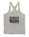 Mexico - Mayan Temple Cut-out Mens String Tank Top-Men's String Tank Tops-LOBBO-Light-Gray-Small-Davson Sales