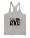 Strong Independent Man Mens String Tank Top-Men's String Tank Tops-LOBBO-Light-Gray-Small-Davson Sales