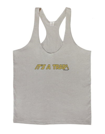 It is a Trap Mens String Tank Top-Men's String Tank Tops-LOBBO-Light-Gray-Small-Davson Sales