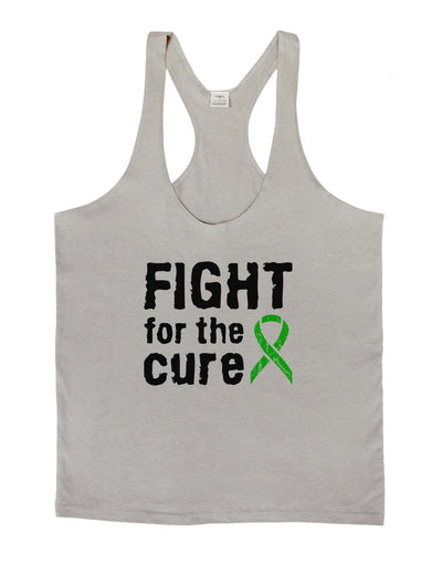 Fight for the Cure - Lime Green Ribbon Lyme Disease Mens String Tank Top-Men's String Tank Tops-LOBBO-Light-Gray-Small-Davson Sales