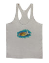 Turtle Watercolor Mens String Tank Top-Men's String Tank Tops-LOBBO-Light-Gray-Small-Davson Sales