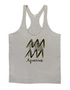 Aquarius Symbol Mens String Tank Top-Men's String Tank Tops-LOBBO-Light-Gray-Small-Davson Sales