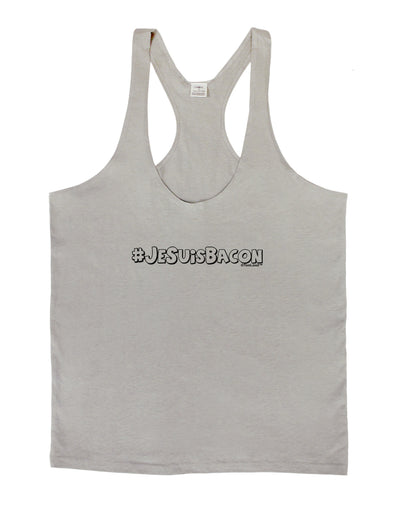 Hashtag JeSuisBacon Deco Mens String Tank Top-Men's String Tank Tops-LOBBO-Light-Gray-Small-Davson Sales