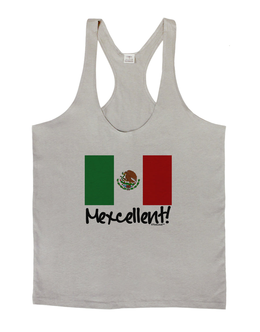 Mexcellent - Mexican Flag Mens String Tank Top-Men's String Tank Tops-LOBBO-White-Small-Davson Sales