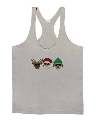 The X-mas Squad Mens String Tank Top-Men's String Tank Tops-LOBBO-Light-Gray-Small-Davson Sales