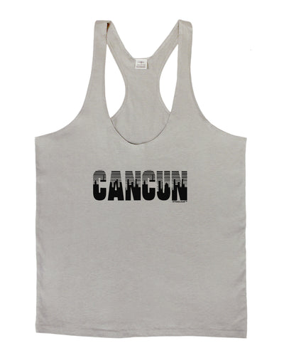 Cancun Mexico - Cinco de Mayo Mens String Tank Top-Men's String Tank Tops-LOBBO-Light-Gray-Small-Davson Sales