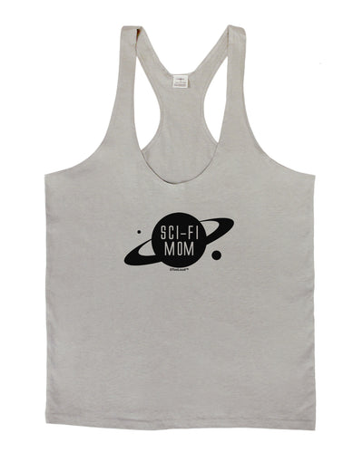 Sci-Fi Mom - Mother's Day Design Mens String Tank Top-Men's String Tank Tops-LOBBO-Light-Gray-Small-Davson Sales