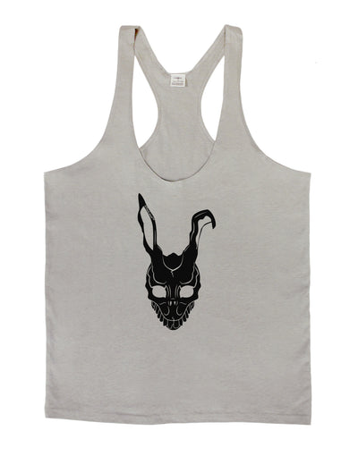 Scary Bunny Face Black Mens String Tank Top-Men's String Tank Tops-LOBBO-Light-Gray-Small-Davson Sales