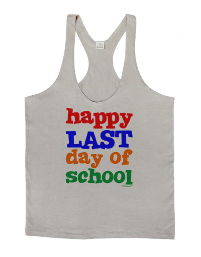 Happy Last Day of School Mens String Tank Top-Men's String Tank Tops-LOBBO-Light-Gray-Small-Davson Sales