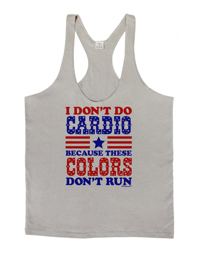 I Don't Do Cardio Because These Colors Don't Run Mens String Tank Top-Men's String Tank Tops-LOBBO-Light-Gray-Small-Davson Sales