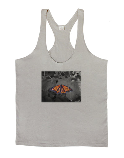 Monarch Butterfly Photo Mens String Tank Top-Men's String Tank Tops-LOBBO-Light-Gray-Small-Davson Sales