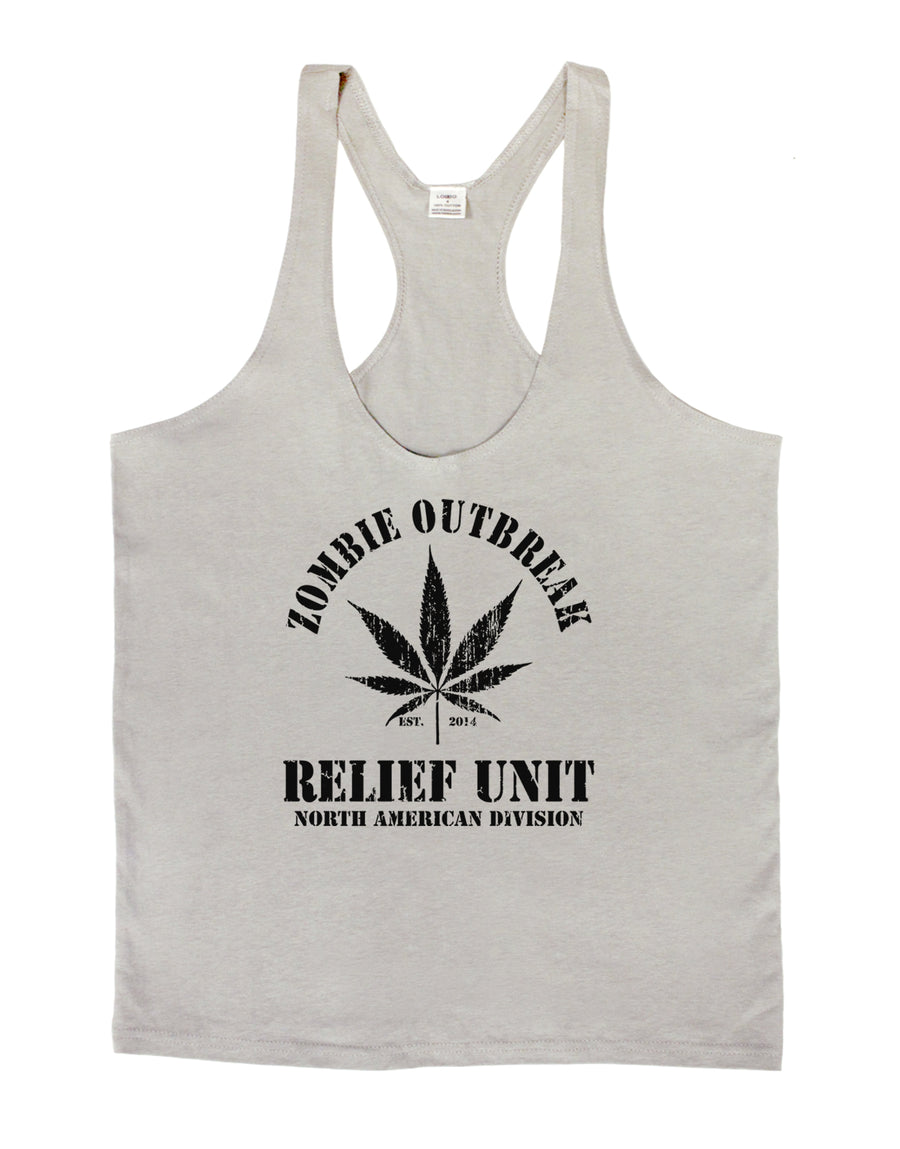 Zombie Outbreak Relief Unit - Marijuana Mens String Tank Top-LOBBO-White-Small-Davson Sales