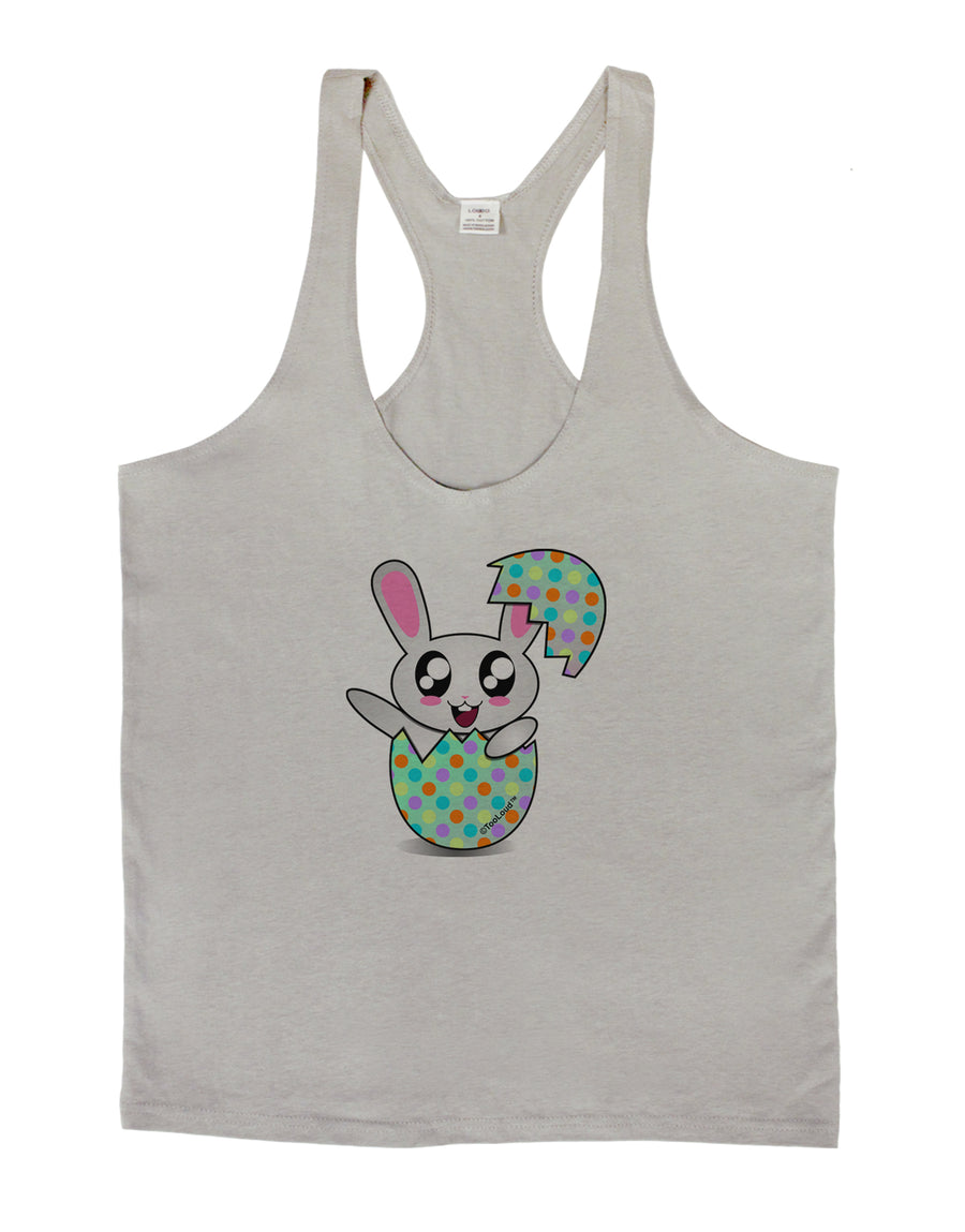 Bunny Hatching From Egg Mens String Tank Top-Men's String Tank Tops-LOBBO-White-Small-Davson Sales