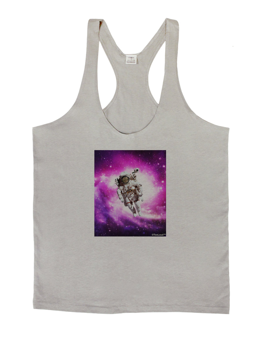 Astronaut Cat Mens String Tank Top-Men's String Tank Tops-LOBBO-White-Small-Davson Sales