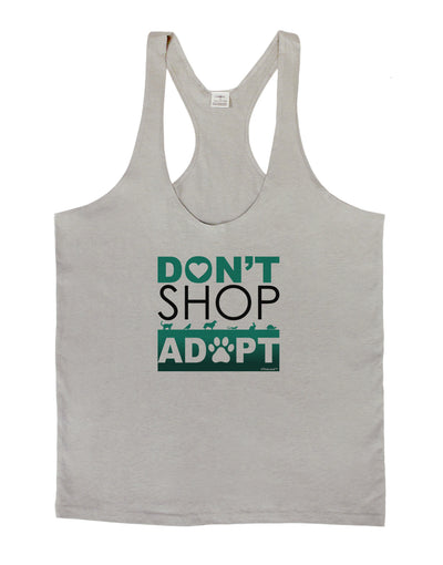 Don't Shop Adopt Mens String Tank Top-Men's String Tank Tops-LOBBO-Light-Gray-Small-Davson Sales