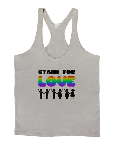 Stand For Love Rainbow Mens String Tank Top-Men's String Tank Tops-LOBBO-Light-Gray-Small-Davson Sales