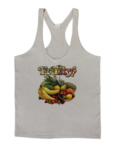 Fruity Fruit Basket 2 Mens String Tank Top-Men's String Tank Tops-LOBBO-Light-Gray-Small-Davson Sales