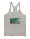 Palm Springs Watercolor Mens String Tank Top-Men's String Tank Tops-LOBBO-Light-Gray-Small-Davson Sales