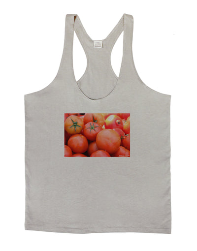 Buy Local Produce Tomatoes Mens String Tank Top-Men's String Tank Tops-LOBBO-Light-Gray-Small-Davson Sales